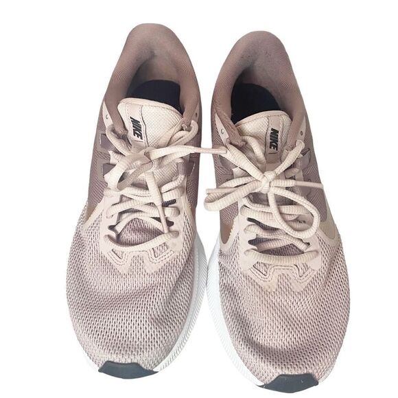 Nike Women's Downshifter 9 Running Shoes Pink and Gold - Picture 6 of 10
